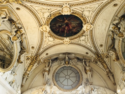 Ceiling art at the Louvre